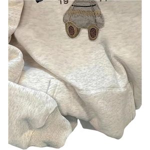 Sweat-shirt décontracté tricoté à manches longues pour femme avec cordon de serrage et imprimé lapin de dessin animé - Product Image 3