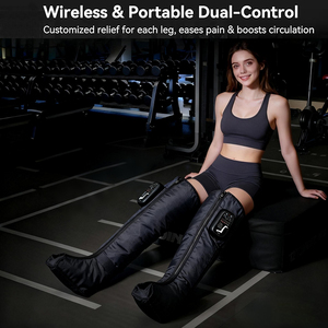 Botas de Masaje de Compresión de Aire Inalámbricas Recargables de 5 Cámaras, Sistema de Recuperación de Piernas para Relajación Muscular, Uso Deportivo y Fitness - Product Image 2