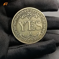Oui ou non Challenge Coin Pièce porte-bonheur en métal Pièce de collection plaquée bronze antique