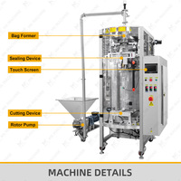 Machine d'emballage automatique de sauce liquide sous vide VFFS Machine à emballer de sac de tuyauterie de scellage arrière de mayonnaise de lait condensé