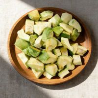 Gefreeze-droogde avocado stukjes, Gefreeze-droogde avocado, Gezonde snack, Voedingsupplement, Licht maaltijdcomplement