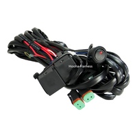 Arnés de cableado automotriz personalizado HOOHA con 2 luces LED, 12V, conductores de cobre desnudo, aislamiento PBT