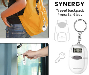 Sveglia portachiavi con orologio ovale parlante, annuncio orario perfetto per persone con situazioni di scarsa illuminazione o ipovedenti-bianco - Product Image 5