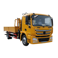 Promotion : Grue montée sur camion 4x2 de 160 CV, multifonctionnelle, à bras télescopique pliable, benne basculante à flèche articulée de 6 tonnes, pompe hydraulique et engrenage