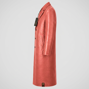 Abrigo de Cuero para Hombre, Chaqueta Larga Resistente, Estilo de Cuero Premium, Costuras Fuertes, Ajuste Cómodo, Ropa de Invierno para Hombre - Product Image 3