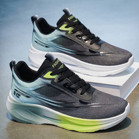 Chaussures décontractées pour hommes, style marche en plein air, respirantes, avec empeigne en mesh, coussin d'air, antidérapantes, légères, confortables et durables, en promotion