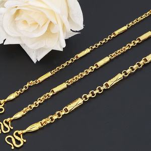 JXX Cadena de Eslabones Cubanos Geométricos Chapada en Oro de 24K, Joyería de Latón de Moda Hip Hop para Hombre con Incrustaciones de Garras - Product Image 2