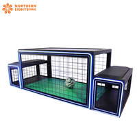 Jeu interactif lumière LED Subsoccer 3 jeu de football de Table avec deux chaises assis Football sous la Table