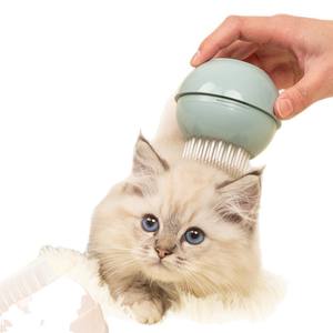 UFO, prevención de polvo redondo, cepillo de pelo para mascotas pequeñas, removedor de nudos, gatos, cómodo peine de masaje de baño - Product Image 6