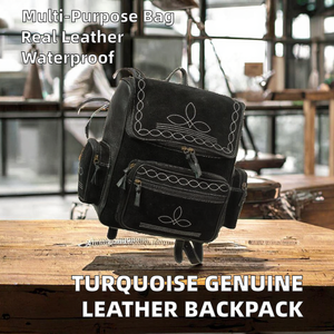 Nuovo Design Borsa Fasciatoio in Vera Pelle Turchese con Cuciture a Stiletto, Multifunzione, Antifurto, Impermeabile, <span class=keywords><strong>Porta</strong></span> Laptop - Product Image 1