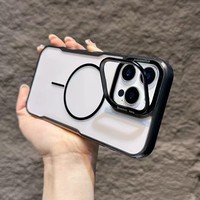 Étui de luxe antichoc en TPU avec anneau magnétique pour téléphones mobiles 11-17 Pro Max