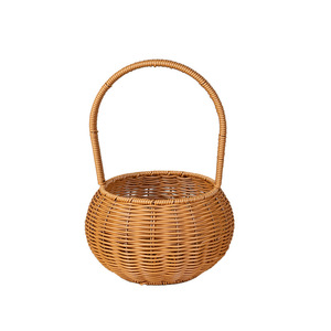 Panier rond en rotin tressé, 2,0-3,0 L, fait main, pour fruits, fleurs, usage domestique - Product Image 3