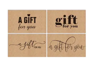 Özelleştirilmiş DIY 30 adet hediye paketi ambalaj ekleme kartı Kraft kağıt teşekkür ederim kartları küçük işletmeler için