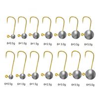 Hameçons miniatures de haute qualité 0,5g-5g (5-10 pièces) avec ardillon doré pour la pêche sur glace, accessoires pour leurres souples