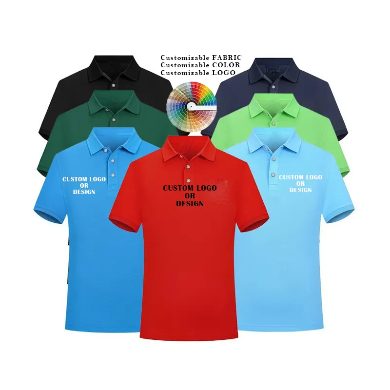 Oem Ontwerp Custom 88% Polyester 12% Spandex Nieuw Ontwerp Sublimatie Patronen Mannen Snel Droog Golf Polo Shirt Met Logo