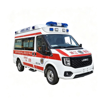 Ambulance JMC Fushun RHD à châssis moyen et toit surélevé, conduite à droite, véhicule de secours médical