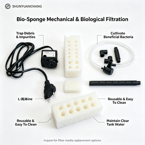 Pompa Filter Akuarium Submersible OEM Multi-Ukuran 220V Profesional Internal <span class=keywords><strong>Aquarium</strong></span> Power Head Filtrasi Bio-Sponge Garansi 1 Tahun - Product Image 5