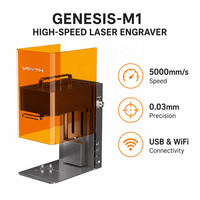 Machine de marquage laser à double source haute précision 0,03 mm Genesis-M1 pour la gravure sur électronique 3C, PCB, bijoux, métal, bois