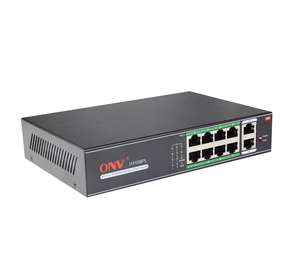 Switch PoE ONV a 8 Porte per Rete a Lunga Distanza 250 Metri con 2 Uplink - Product Image 2