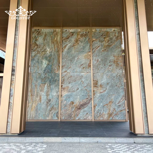 GOLDTOP Luxury Polished Amazon Blue Natural Quartzite Vibrant <b>Stone</b> for Statement Feature Walls and Luxury Bathroom Vanities - Product Image 3
