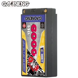 Batería LiPo GNB GAONENG 6000MAH 2S 7.6V HV 140C Shorty Pack 5.0mm Bullet Hard Case para Coches de Carreras RC a Escala 1:10 1:12 - Product Image 4