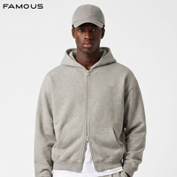 Sweat à capuche zippé personnalisé pour homme, double fermeture éclair, broderie, style Old Money, automne, premium, confortable