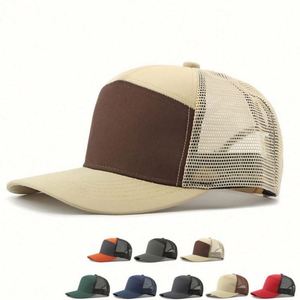 Wholesale Fast Delivery Business 7 Panel Cap Mesh Snapback Caps Common Custom Trucker <b>Hat</b> Embossed Custom Logo Polyester/Cotton - Product Image 1