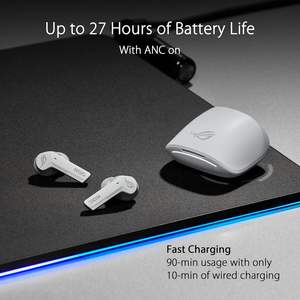 Audífonos Inalámbricos para Juegos Rog Cetra True Wireless, Color Blanco Luna, Bluetooth, 27 Horas de Batería, Control Táctil, Venta al Por Mayor - Product Image 6