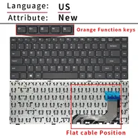 Nouveau clavier d'ordinateur portable américain et russe pour Lenovo TIANYI 100-14 100-14IBD ideapad 100-14IBY, clavier de remplacement pour ordinateur portable
