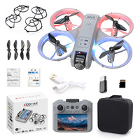 Mini-drone YX K100max à flux optique, double caméra, protection intégrale, éclairage, quadrirotor GT3 avec écran 2,4 pouces pour jeunes
