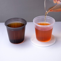 Logo personnalisé Tasse à café jetable en plastique transparent réutilisable pour fête Tasse PP pour boisson de jus