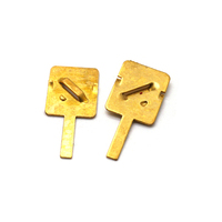 Service de fabrication métallique sur mesure : Contact de batterie en laiton doré, shrapnel de contact de batterie à haute conductivité, ressort de contact pour piles AA/AAA