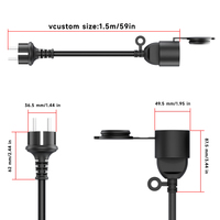 French Standard Industrial Plug Socket Stecker Buchse IP44 3*1, 0 mm2/3*1, 50 mm2 Kupfer-Verlängerung kabel mit wasserdichter Abdeckung