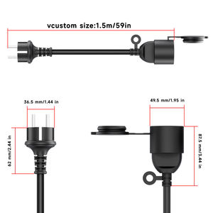 法国标准工业插头插座公母IP44 <span class=keywords><strong>3</strong></span>*1.0平方毫米/<span class=keywords><strong>3</strong></span> * 1.50平方毫米铜延长线，带防水盖 - Product Image 5