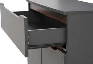 ตู้เก็บของอเนกประสงค์ MANDO สีวอลนัทและสีดำ รุ่นทันสมัย ผลิตในมาเลเซีย เหมาะสำหรับสำนักงาน - Product Image 6