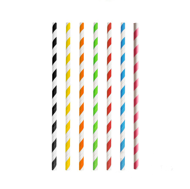 Disposable Stripe Straw Party Tableware Straws Portable Drinking Straws for Birthday Decorations