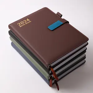 2024 Year Planer Agenda Pu Leather Office Journal Monthly Planner Week Planner A5 Notebook