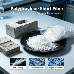 Fibra de Polipropileno para Concreto, Fibra Cortada de Polipropileno de 9 mm, <span class=keywords><strong>Precio</strong></span> Bajo de Fábrica - Product Image 2