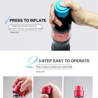 Bouchon de bouteille de soda portable, réutilisable, anti-fuite, avec pompe à vide et cadran dateur
