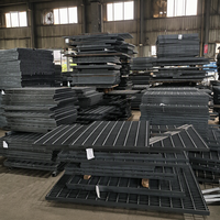 Grille en acier noir pour passerelle de plateforme