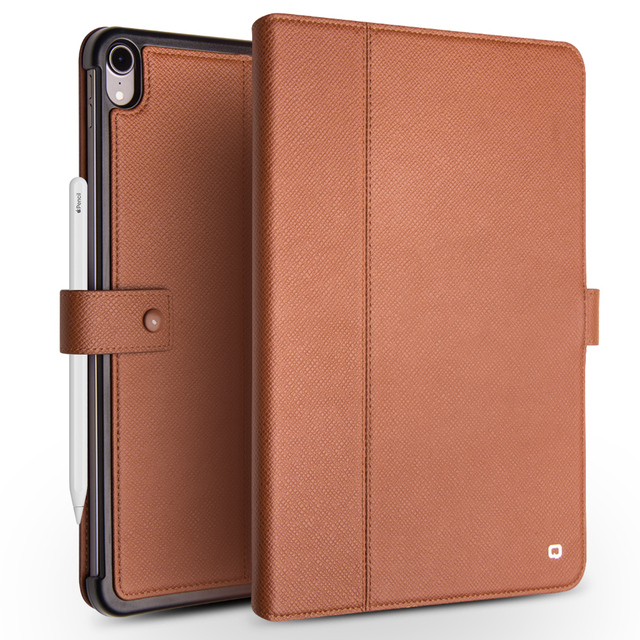 QIALINO Cross Texture Business Style Cowhide Leather Pad Case for iPad Pro 12.9 Tablet case Cover Dropshipping