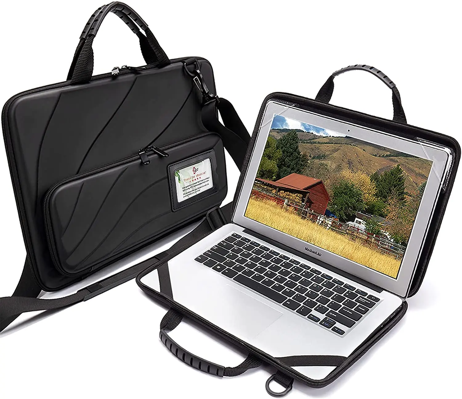 Fumao case para laptop, capa de 11-16 polegadas com bolsa e alça de ombro para laptops de 15 polegadas/apple/hp