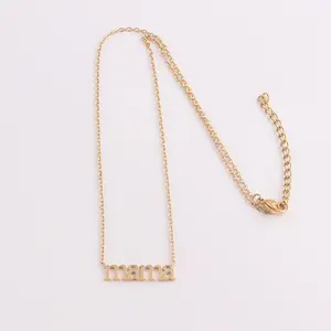 Fashion Mama Necklace Gold Plated Stainless Steel Mama Necklace