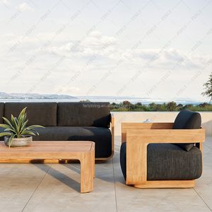 Ferly phong cách hiện đại rắn gỗ tếch đồ gỗ ngoài trời thiết lập Bền phong cách tiệc bên bàn chân dày cho phòng khách công viên - Product Image 4