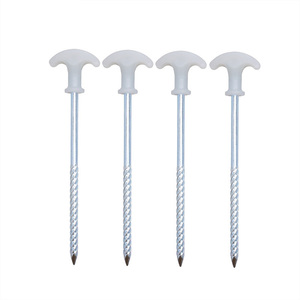Noctilucent Screw Steel Samping Tent <strong>Peg</strong> 20cm 21cm Luminous Floor Nails Glowing <strong>Ground</strong> Nails - Product Image 1
