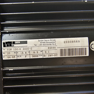 มอเตอร์ SM 100-K 3000-G 24V-DC 6.3KW 3000U/นาที25Nm 18.8A 6SM 100-K มอเตอร์3000-G SM 100-K 3000-G 24V-DC 6.3KW 3000U/นาที25Nm - Product Image 3