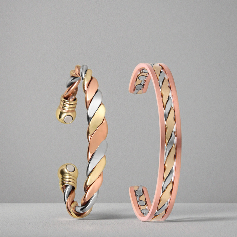 Solid Copper Cuban Chain Link Bracelet