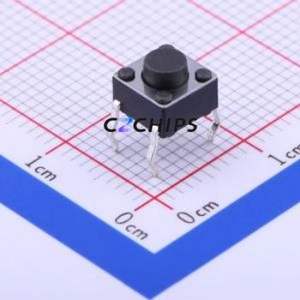 TC-1102-B-C-B Tactile Switch Through hole Component THT-4P,6x6mm Switch Single Pole Single Throw Round Button 1.6N Through Hole - Product Image 1