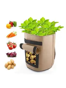 Aeration Recycled Planters Felt Bags Vegetable Garden Plant Flower Pots Potato Grow Bags