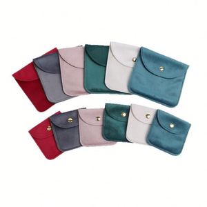 Sacs à boutonnière en velours de soie double face, recyclables et personnalisables, pour bijoux, montres, lunettes, pierres précieuses, colliers, bagues - Product Image 2